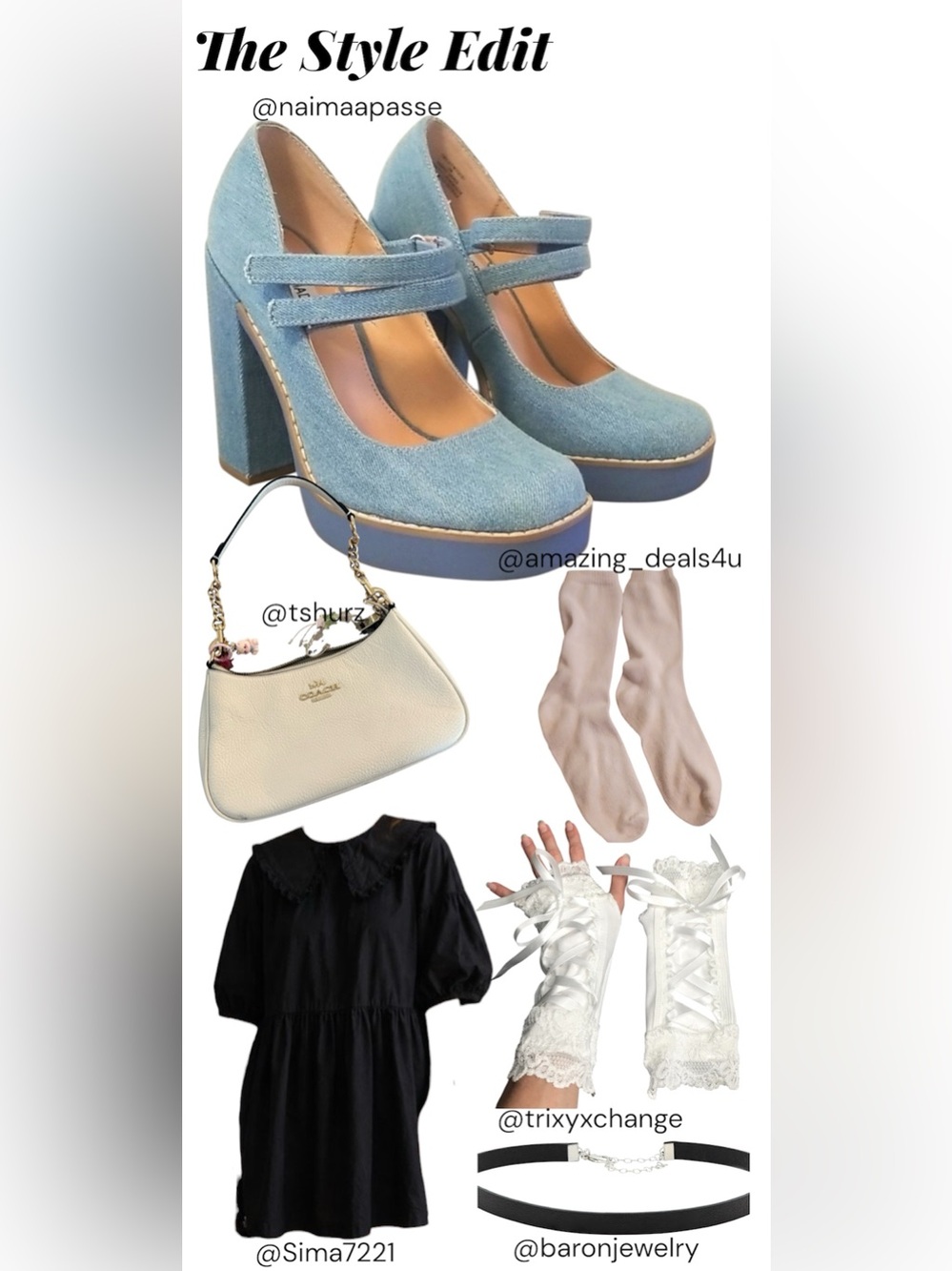 Steve Madden light Blue Denim Mary Jane block heels
